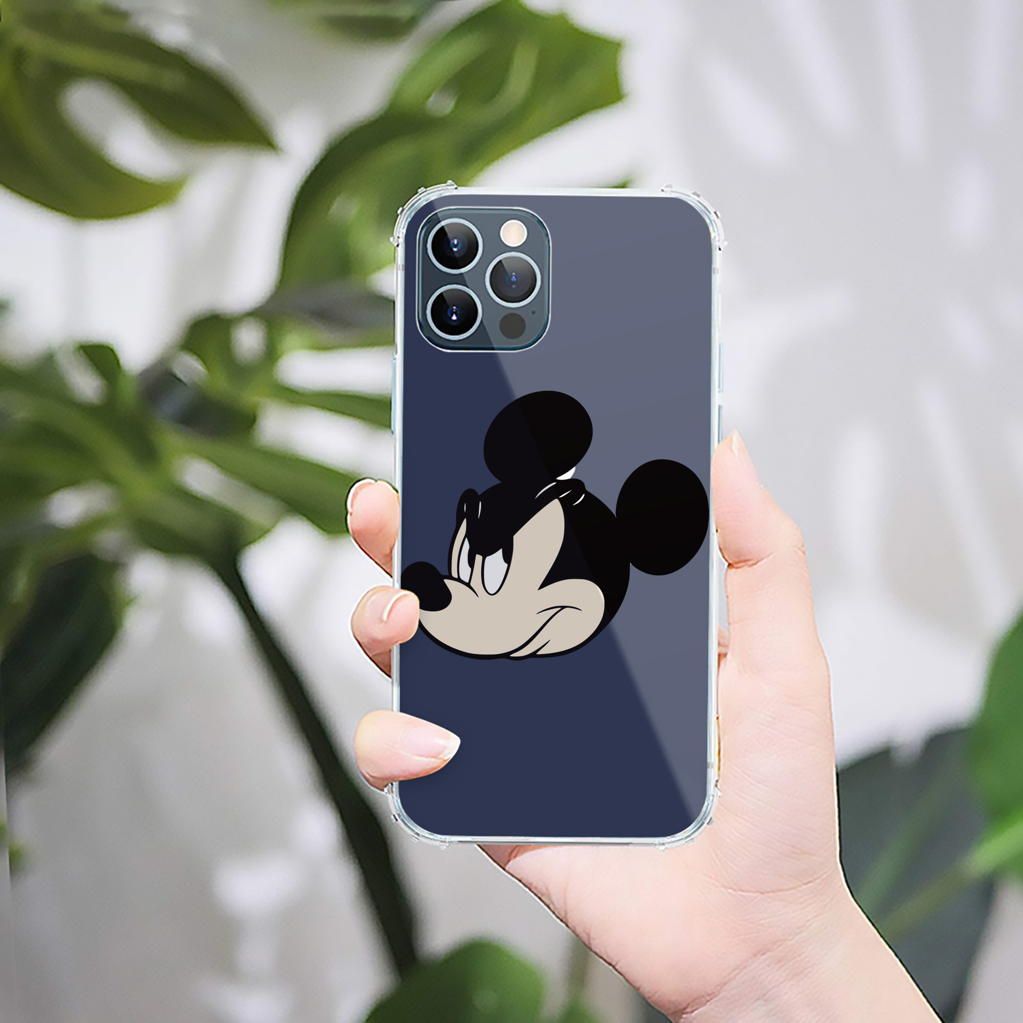 （画像用） ミッキーマウス Mickey Mouse 【iPhone 12シリーズ対応】透明スマホケース（クリアソフトケース）